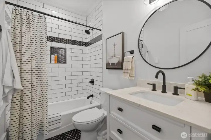 Full bath in second bedroom.