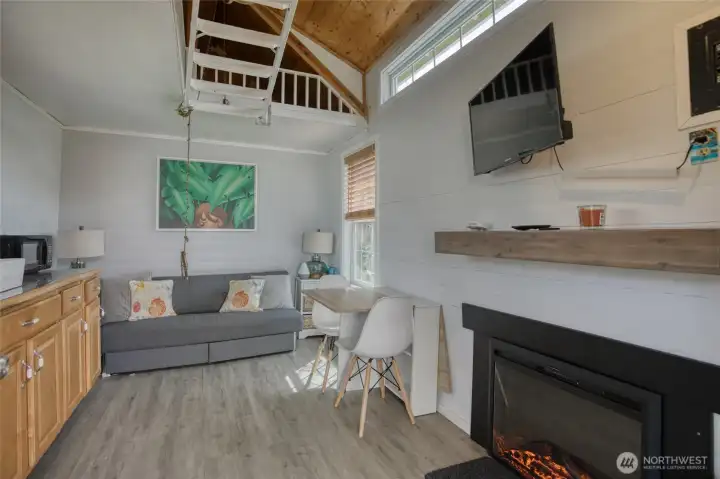 A loft for added storage area!