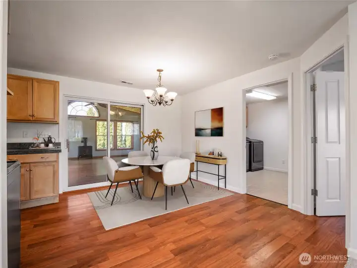 Virtually Staged dining room