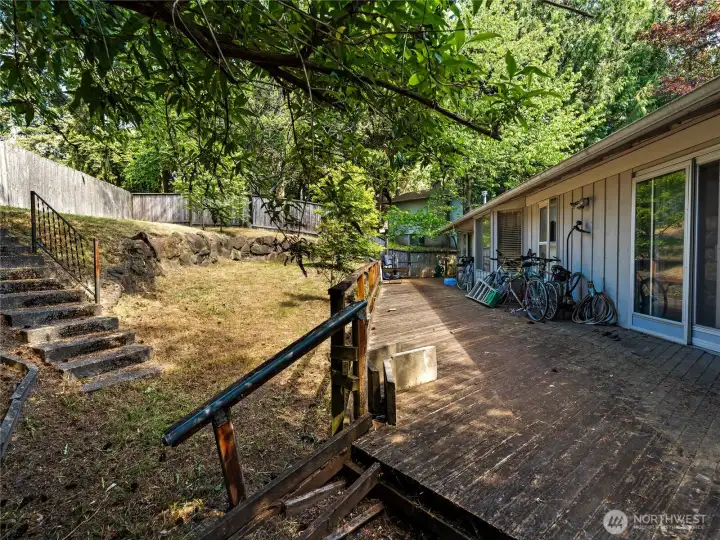 back yard with stairs to both levels back yard with stairs to both levels