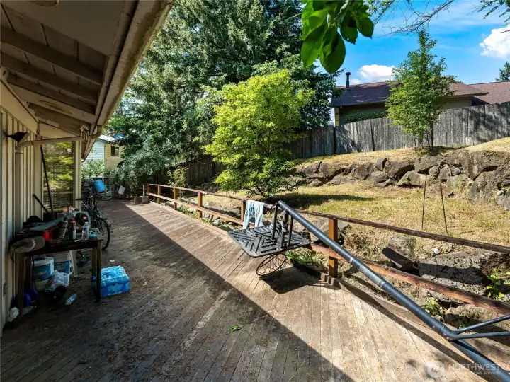 large deck in the back yard large deck in the back yard