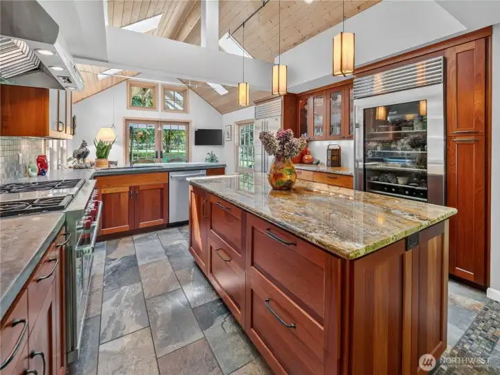 High quality, stainless steel appliances & beautiful cabinetry.