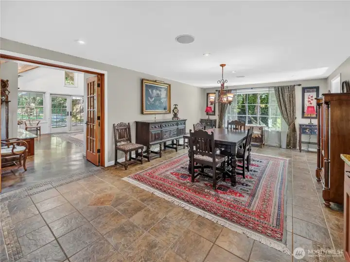 Spacious dining room with access to Great Room.