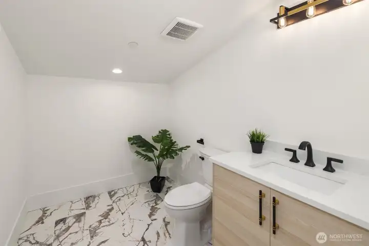 Half bath in bonus room