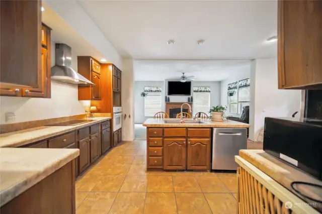 Large kitchen a cooks dream.