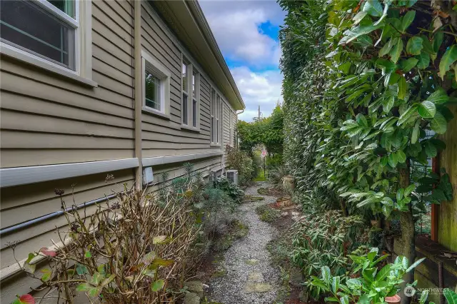 Side yard is fenced.