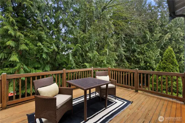 Private deck for easy entertaining