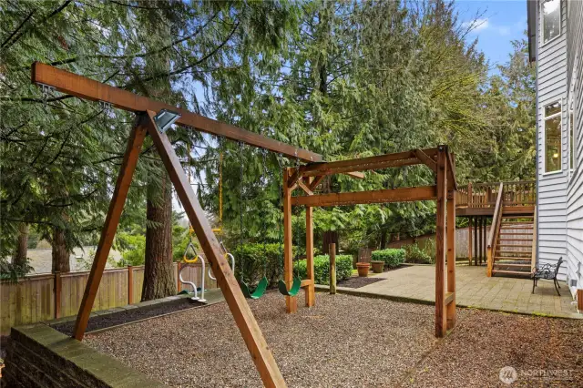 PNW Playground area in backyard