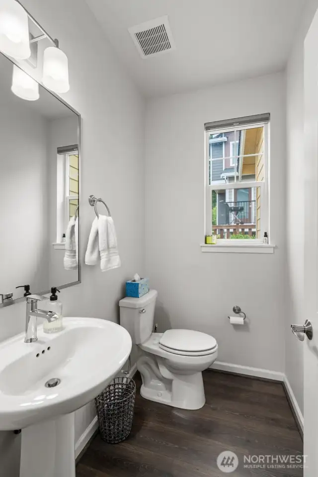 Main level half bath