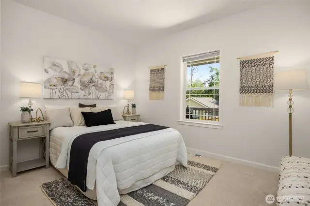 Bedroom also features walk-in closet.
