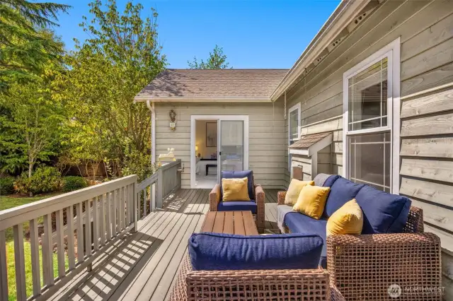 Start and end every day on your water view deck