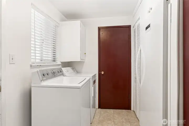 Utility Room with walk-in pantry & additional fridge