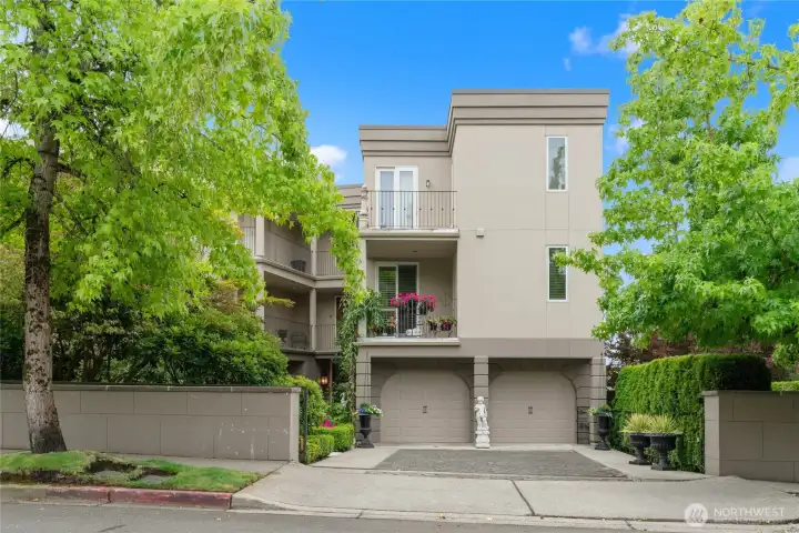 Private two-car garage and additional 2 common garage spaces - 4 total!