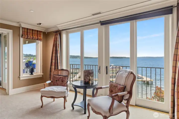 Watch the sunrise from the stunning primary suite
