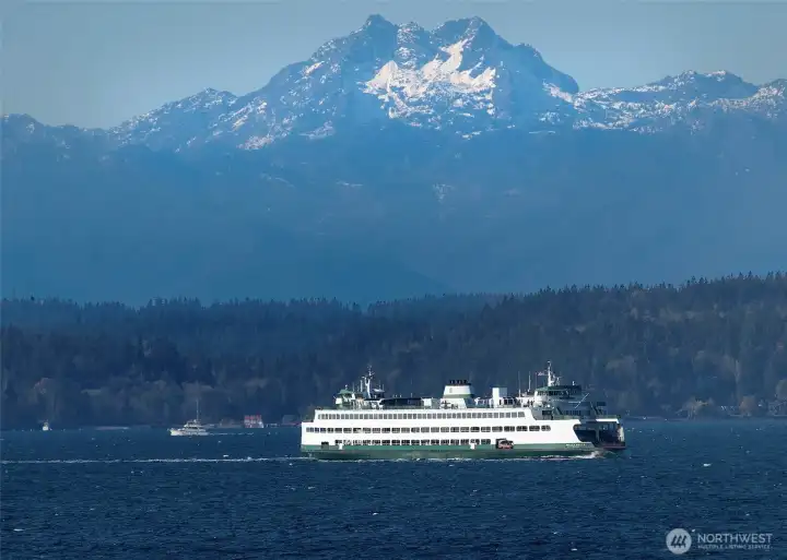 Convenient ferry rides to Seattle from Bremerton or Bainbridge.