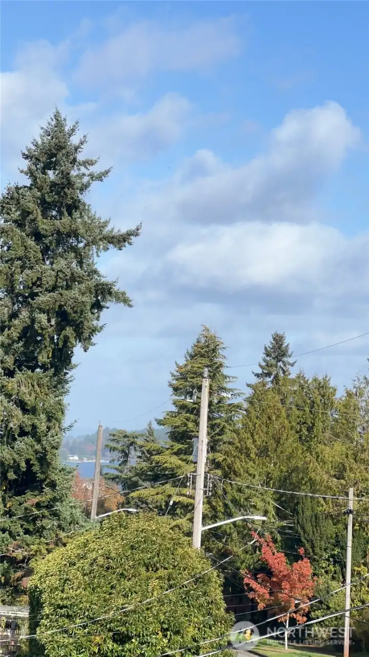 Both the primary and secondary bedrooms offer charming peek-a-boo views of the lake