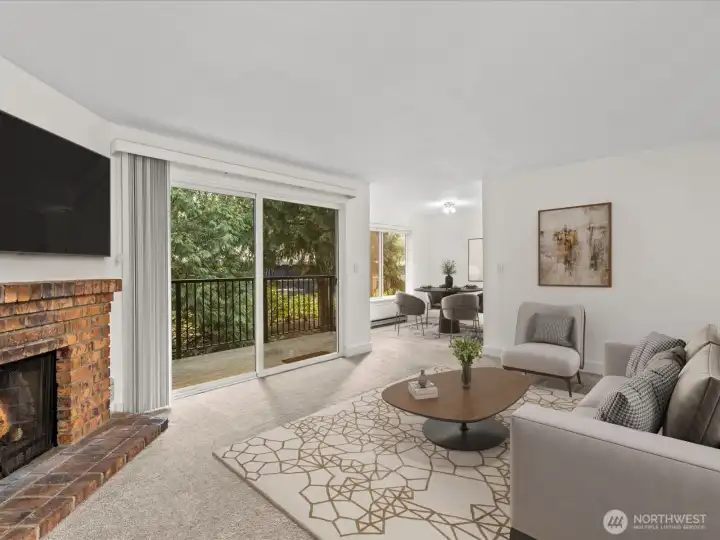 Completely turnkey with everything updated! Very private covered back deck with additional storage.