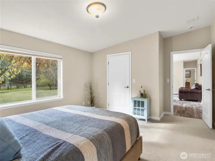 Large primary bedroom on its own wing