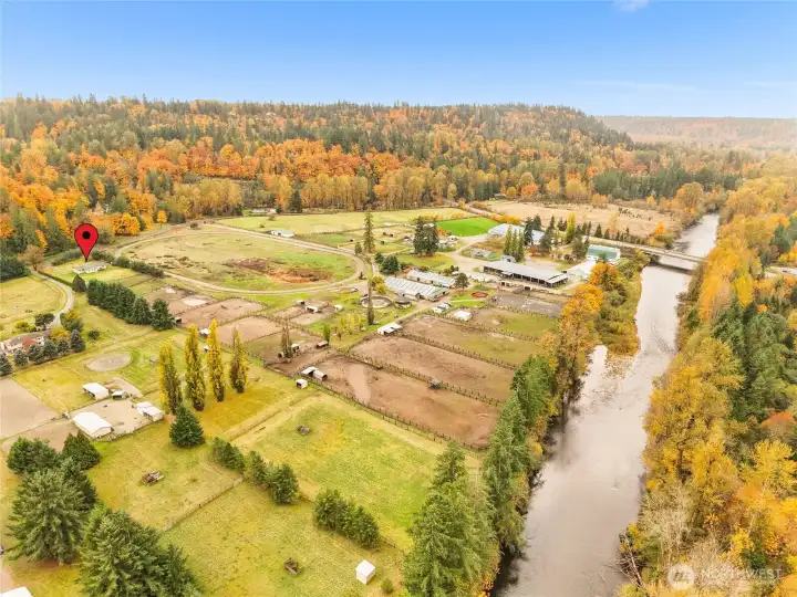Green River- property sits high and has been unaffected by atmospheric rivers and flooding.