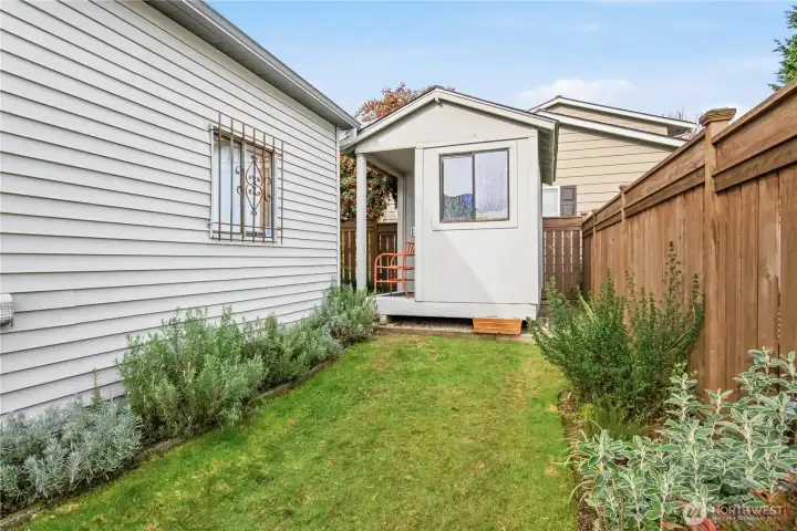 Side yard with Shed.