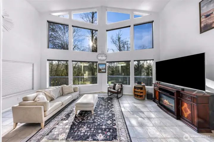 Open and bright with nature as your artwork.