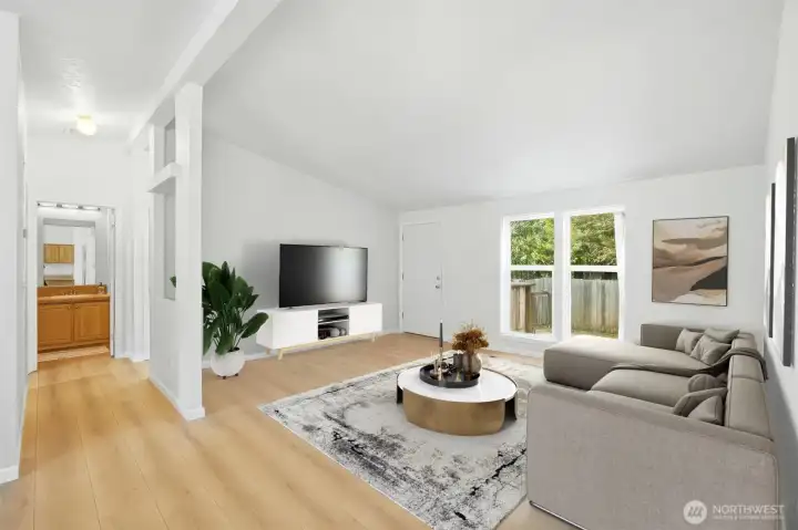 Virtually staged with brand new windows, offering a fresh, move-in-ready feel.