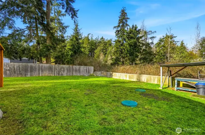 Additional backyard angle emphasizing usable outdoor space.