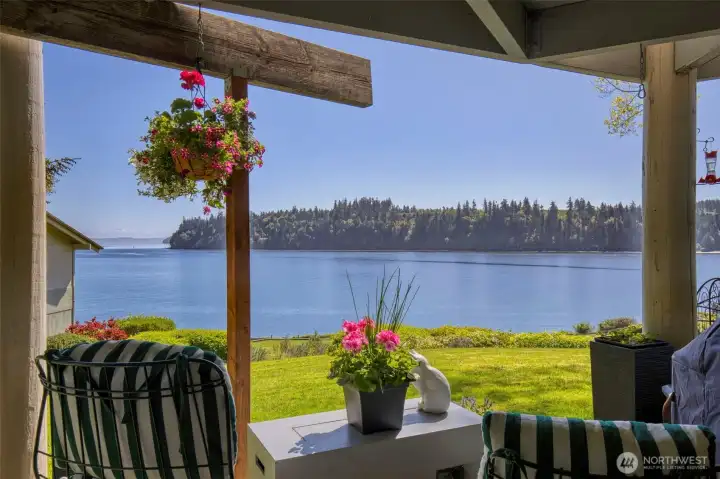 Still a stunning patio with great views, and new beams not shown.