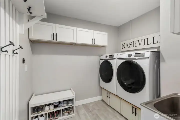 Spacious laundry room