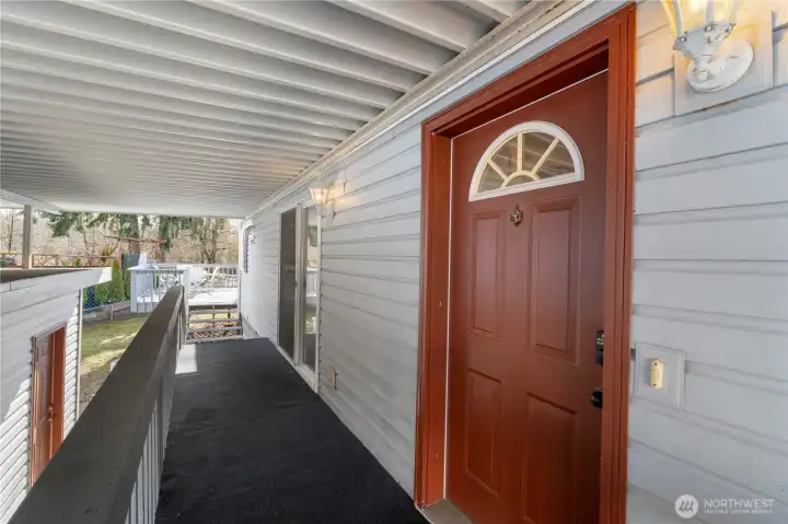 The back door serves as the home’s most convenient everyday entrance. The back door serves as the home’s most convenient everyday entrance.