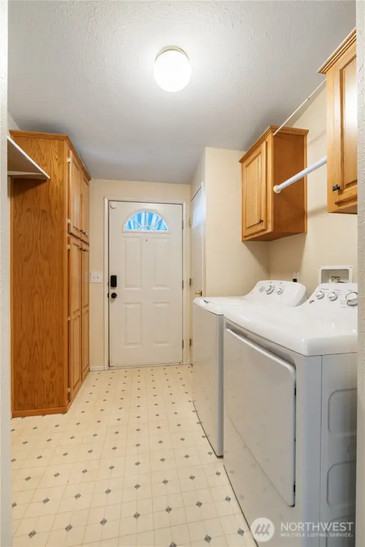 Convenient laundry area designed for everyday functionality.