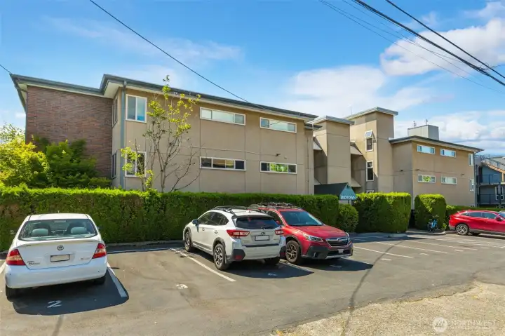 Parking area off of the alley