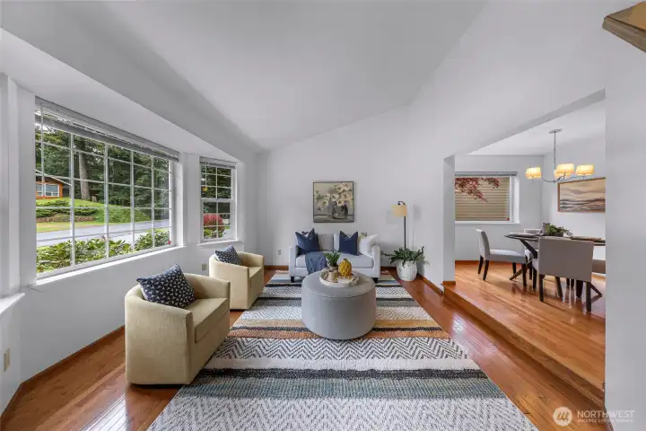 Living Room w/dining area behind