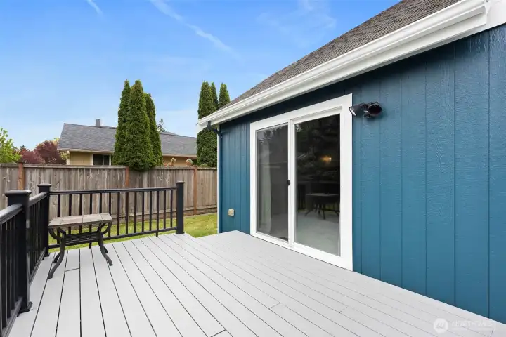 Back deck off of the living room.
