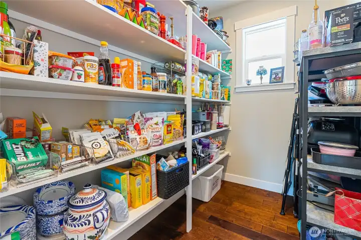 Walk-in pantry with plenty of room. Walk-in pantry with plenty of room.