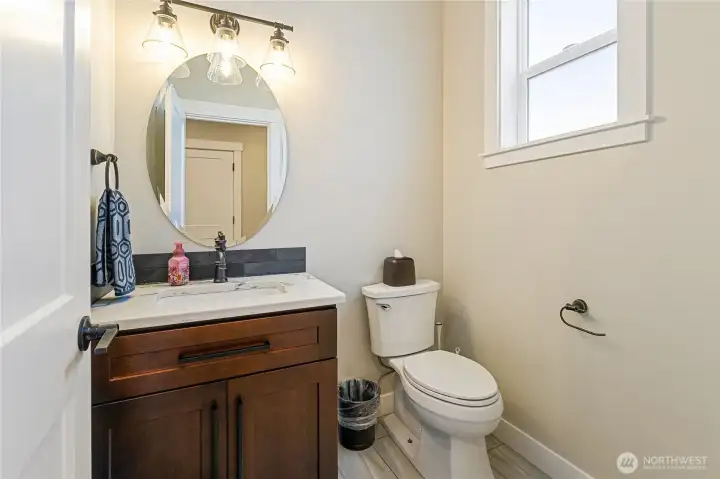 Half bath on main floor. Half bath on main floor.