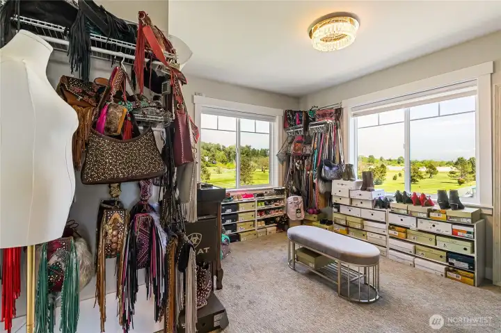 Third bedroom has been used as a deluxe specialty closet. How fun is that! Third bedroom has been used as a deluxe specialty closet. How fun is that!