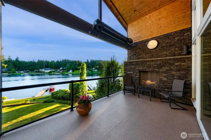 Deck with fireplace off livingroom Deck with fireplace off livingroom