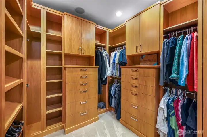 Primary walk in closet Primary walk in closet