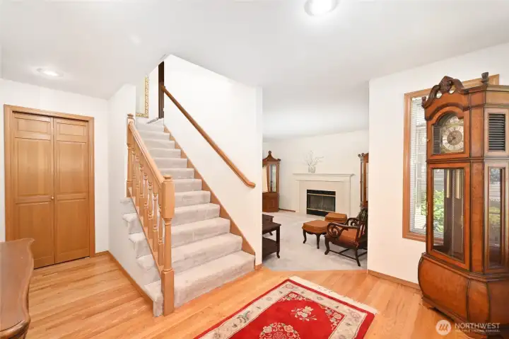 Entry way and stairs to upper level Entry way and stairs to upper level