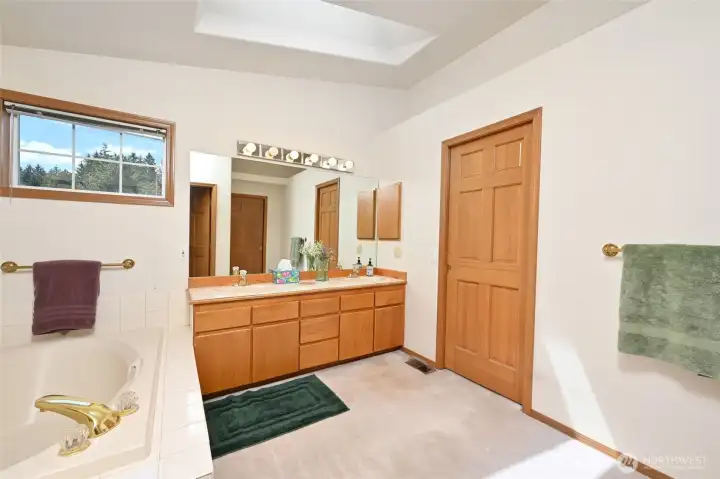 Pocket doors, and a skylight are some of the features Pocket doors, and a skylight are some of the features