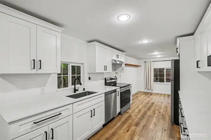 Bright kitchen with ample workspace