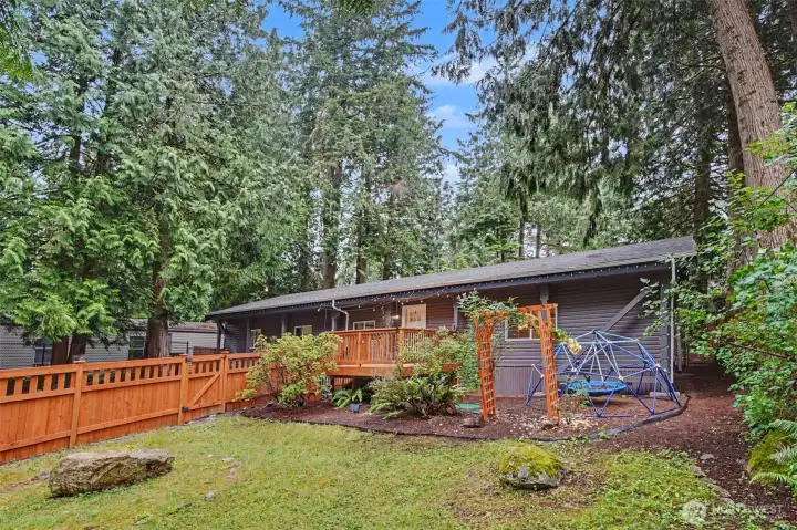 Welcoming front entry deck