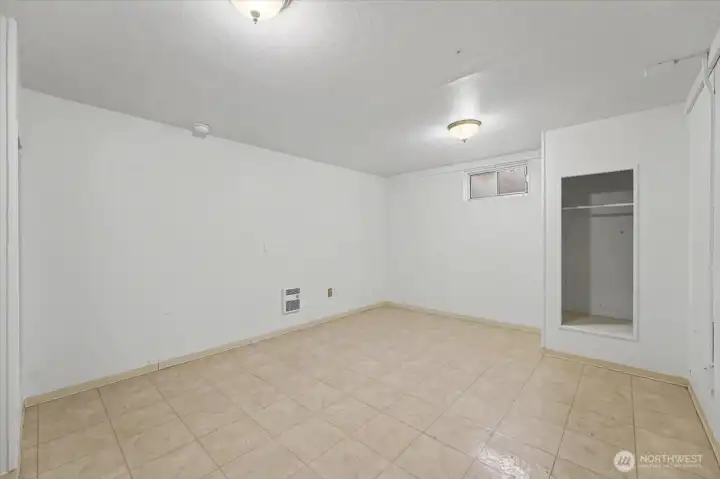 Extra finished room in basement.