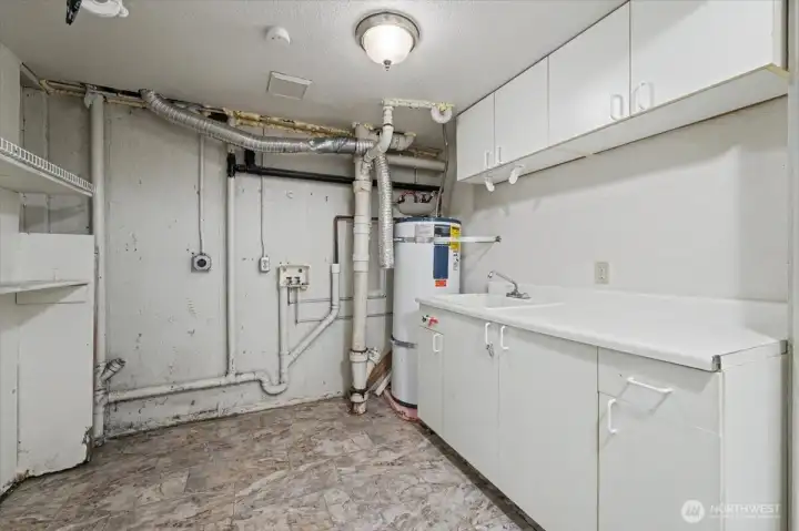 Utility room in basement.