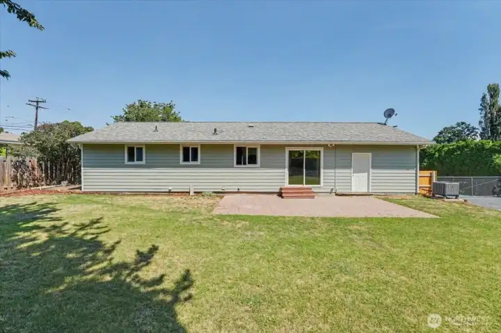 Expansive backyard with so many possibilities.