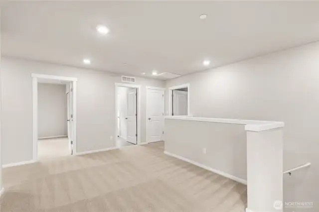 Upstairs open loft area.