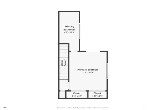 Upper level floor plan