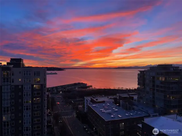 Unbelievable, spectacular sunset skies to enjoy from the privacy of your home.