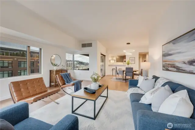 Here's a photo showing the wonderful & spacious layout of the main living area with almost 1400sf!